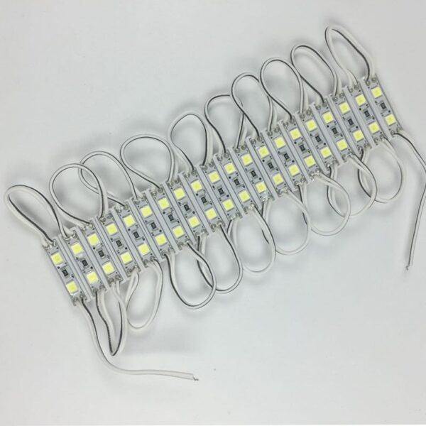 MICRO MÓDULO RESINADO 2 LED 5050 BRANCO FRIO 12V CARTELA COM 200 UN