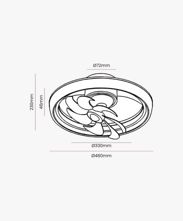 AIR IVORY | Plafon e Ventilador Orbital - Image 2