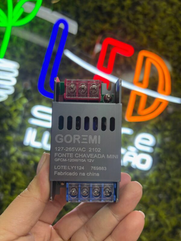 MINI FONTE CHAVEADA SLIM 10A 12V